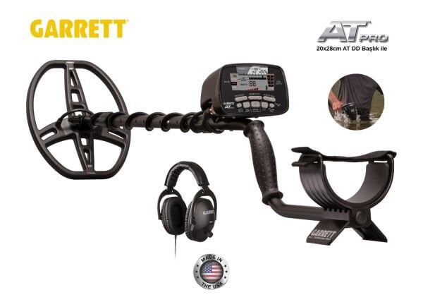 Garrett AT PRO Dedektör (8.5X11'' Başlık ve MS-2 Kulaklık İle)