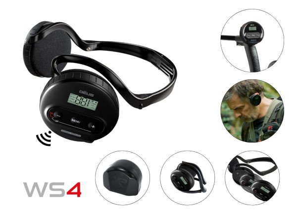 XP DEUS Metal Dedektör - Ana Kontrol Ünitesi WS4 Kulaklık 22cm HF Başlık ile