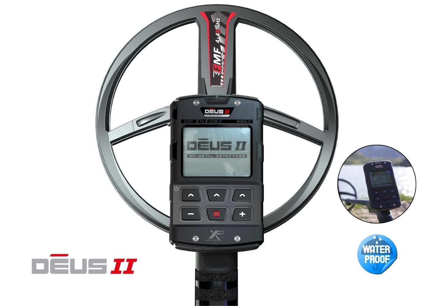 XP Deus 2 Dedektör (Ana Ünite, WS6 Kablosuz Kulaklık ve 28CM FMF Başlık ile)