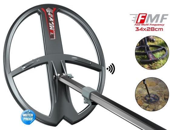 XP Deus 2 Dedektör (Ana Ünite, WS6 Kablosuz Kulaklık 34X28CM FMF Başlık İle)