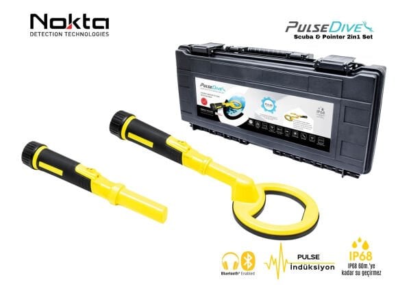Nokta PulseDive Scuba Dedektörü 2'si 1 Arada Set