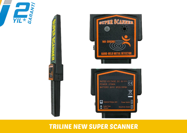 Triline Süper Scanner Metal Üst Arama El Dedektörü