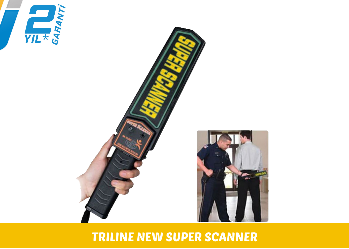 Triline Süper Scanner Metal Üst Arama El Dedektörü
