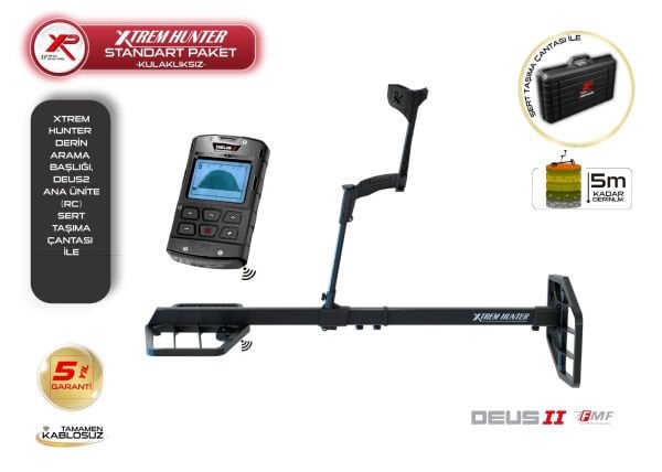 Xtrem Hunter Dedektör - XTR-115 Başlık, DEUS 2 Ana Kontrol Ünitesi ile