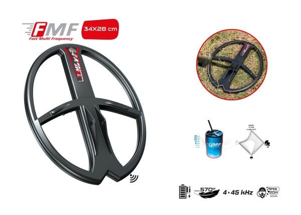 Xtrem Hunter Dedektör - 34x28cm FMF Başlık DEUS 2 Ana Kontrol Ünitesi İle