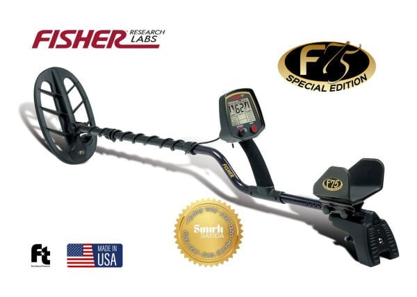 FISHER F75 BLACK- 28cm DD Başlık İle Define Dedektörü