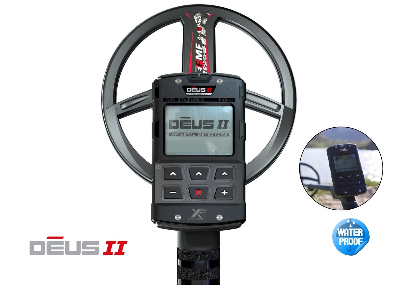 XP DEUS 2 Metal Dedektör - Ana Kontrol Ünitesi WSA2XL Kablosuz Kulaklık 22cm FMF Başlık ile