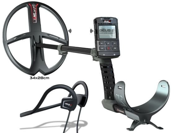 XP Deus 2 Dedektör (Ana Ünite, BH-01 Kemik İletimli Kulaklık ve 34X28CM FMF Başlık ile)