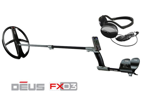 XP DEUS Metal Dedektör - Ana Kontrol Ünitesi FX03 Kablolu Kulaklık 34x28cm X35 Başlık ile