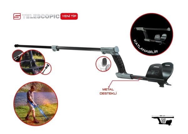 Xtrem Hunter Metal Dedektör - 28cm FMF Başlık DEUS 2 Ana Kontrol Ünitesi İle