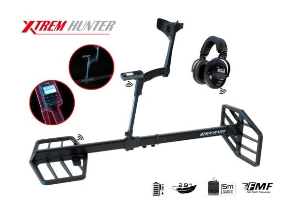Xtrem Hunter Dedektör-22cm FMF Başlık DEUS 2 Ana Kontrol Ünitesi ve WSA2XL Kulaklık (Double Paket)