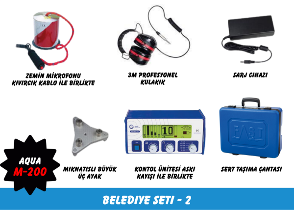 Fast Aqua M200 Su Kaçak Tespit Cihazı (Belediye Seti-2)