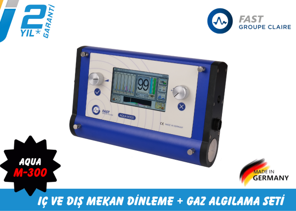 Fast Aqua M300 Su Kaçak Tespit Cihazı (İç ve Dış Mekan Dinleme ve Gaz Algılama Seti)