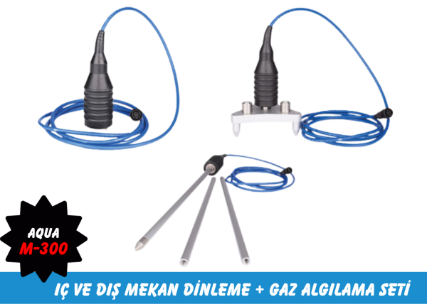Fast Aqua M300 Su Kaçak Tespit Cihazı (İç ve Dış Mekan Dinleme ve Gaz Algılama Seti)