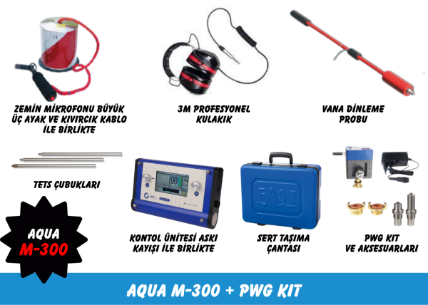 Fast Aqua M300 Su Kaçak Tespit Cihazı  (PWG KIT)