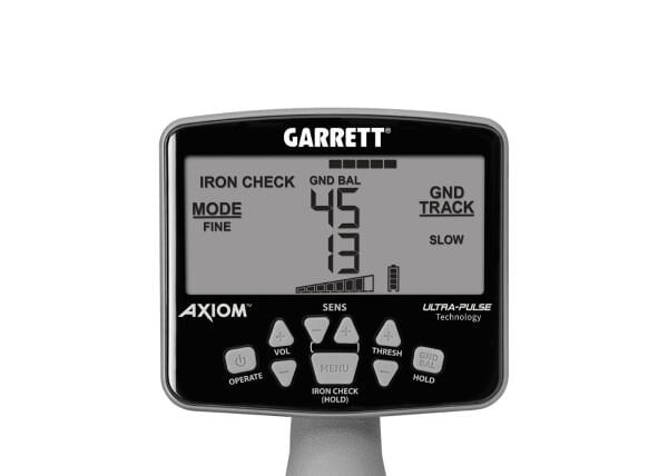 Garrett Axiom Dedektör 13x11” (33x28 cm) Mono + 11x7” (28x18 cm) DD-FC Başlık + MS-2 Kablolu Kulaklık