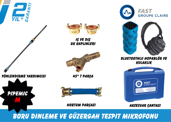 PIPEMIC-M Boru Dinleme ve Güzergâh Tespit Mikrofonu