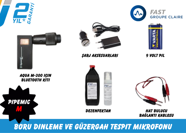 PIPEMIC-M Boru Dinleme ve Güzergâh Tespit Mikrofonu