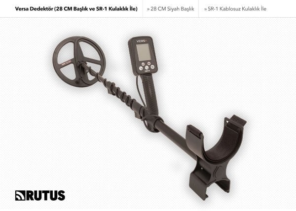 Rutus Versa Dedektör (SR-1 Kablosuz Kulaklık ve 28CM DD Başlık İle)