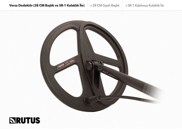 Rutus Versa Dedektör (SR-1 Kablosuz Kulaklık ve 28CM DD Başlık İle)
