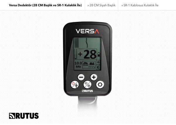 Rutus Versa Dedektör (SR-1 Kablosuz Kulaklık ve 28CM DD Başlık İle)