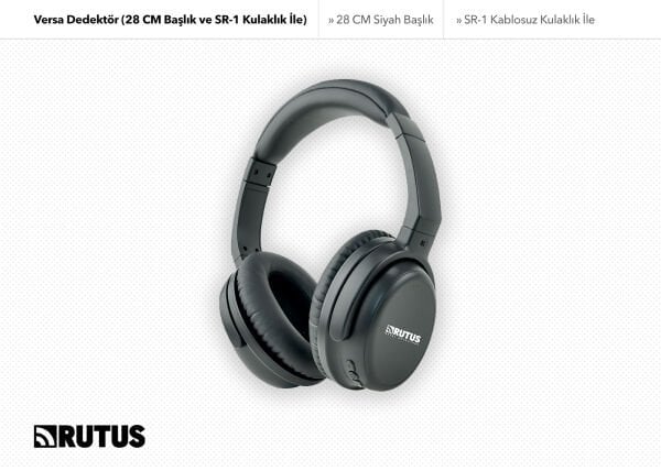 Rutus Versa Dedektör (SR-1 Kablosuz Kulaklık ve 28CM DD Başlık İle)