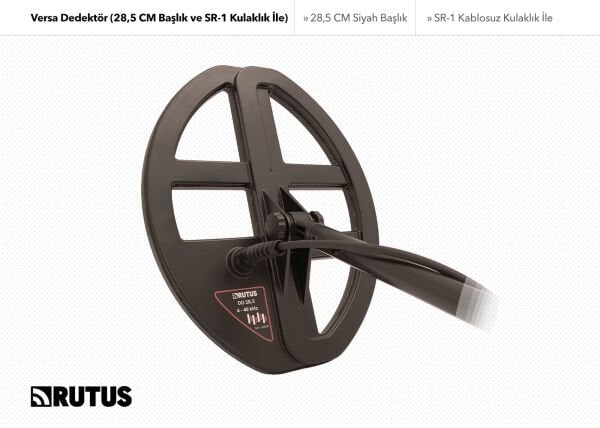 Rutus Versa Dedektör (SR-1 Kablosuz Kulaklık ve 28,5CM DD Başlık İle)