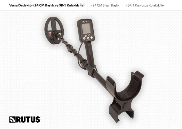 Rutus Versa Dedektör (SR-1 Kablosuz Kulaklık ve 24CM DD Başlık İle)