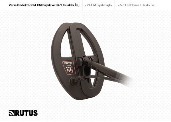Rutus Versa Dedektör (SR-1 Kablosuz Kulaklık ve 24CM DD Başlık İle)