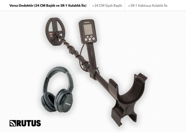Rutus Versa Dedektör (SR-1 Kablosuz Kulaklık ve 24CM DD Başlık İle)