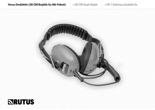 Rutus Versa Dedektör (28CM Başlıklı Su Altı Paketi)