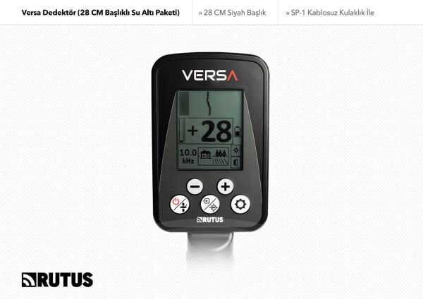 Rutus Versa Dedektör (28CM Başlıklı Su Altı Paketi)