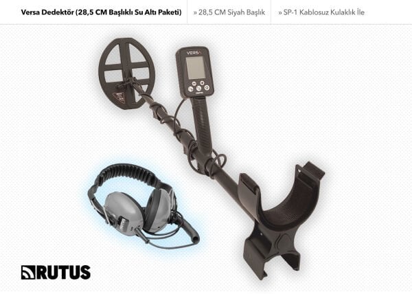 Rutus Versa Dedektör (28,5 CM Başlıklı Su Altı Paketi)