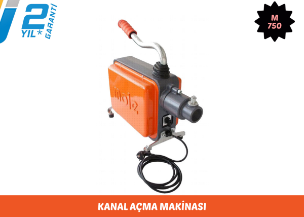 Mole M750 Kanal Açma Makinası + 16/22Mm Spiral Ve Uç Seti