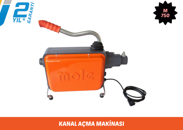 Mole M750 Kanal Açma Makinası + 16/22Mm Spiral Ve Uç Seti