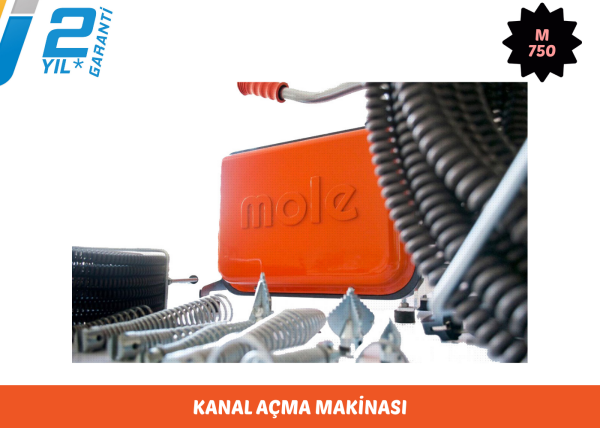 Mole M750 Kanal Açma Makinası + 16/22Mm Spiral Ve Uç Seti