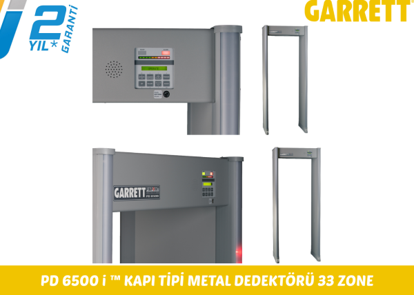 GARRETT PD-6500i Kapı Tipi Metal Dedektörü 33 Zone