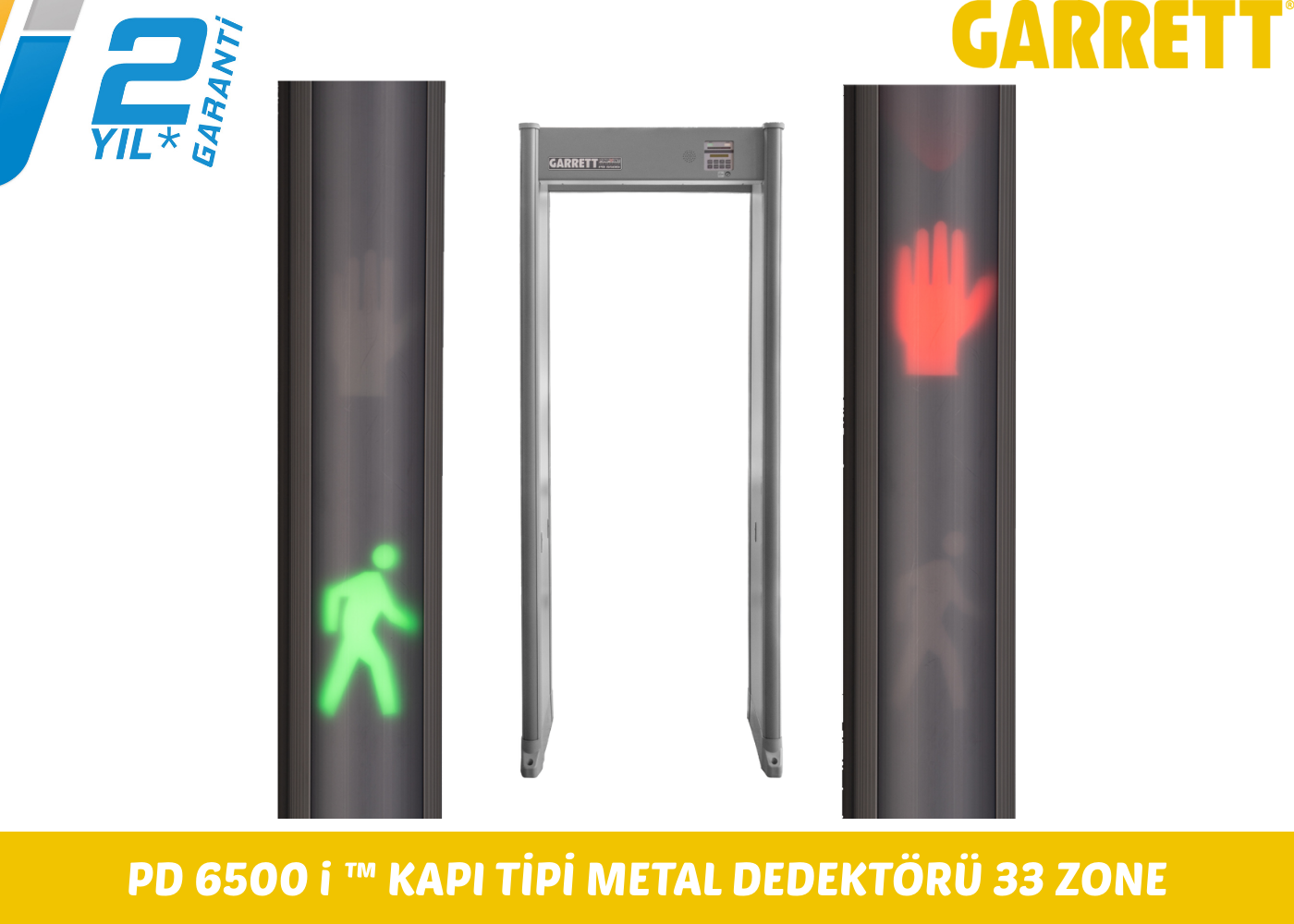GARRETT PD-6500i Kapı Tipi Metal Dedektörü 33 Zone