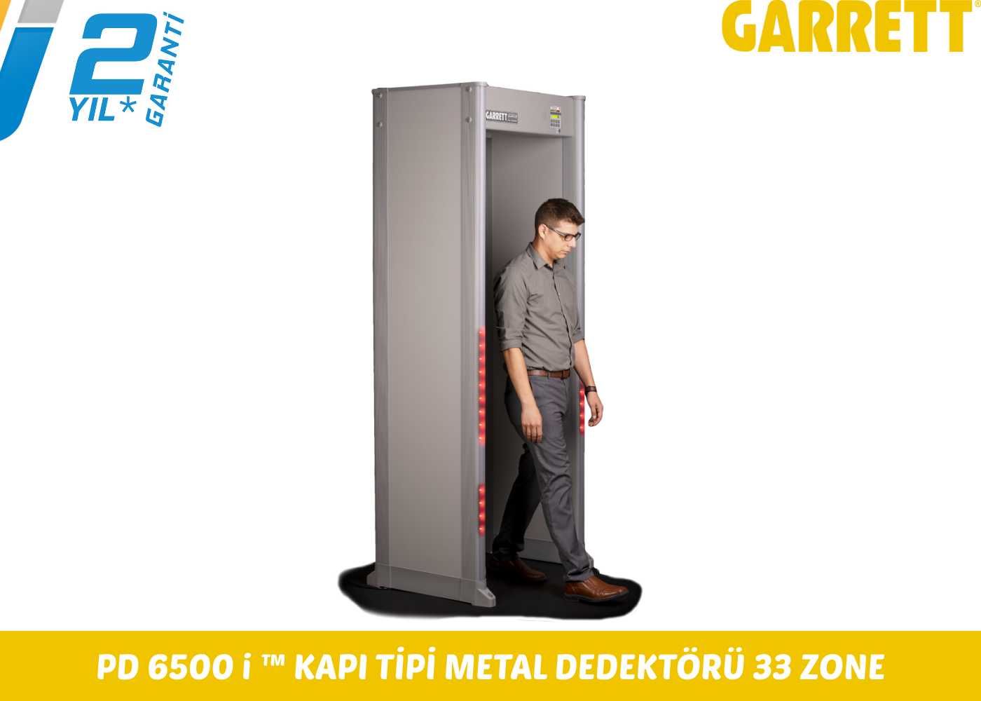 GARRETT PD-6500i Kapı Tipi Metal Dedektörü 33 Zone
