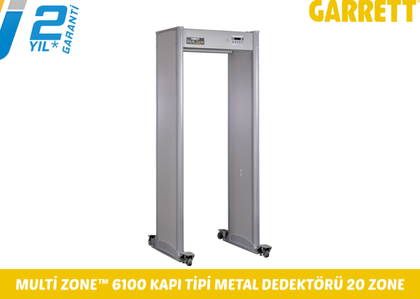 GARRETT Multi Zone™ 6100 Kapı Tipi Metal Dedektörü 20 Zone