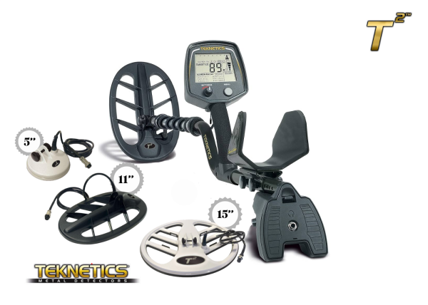 TEKNETICS T2 5” DD + 11” DD + 15” DD Başlıklı Metal Arama Dedektörü